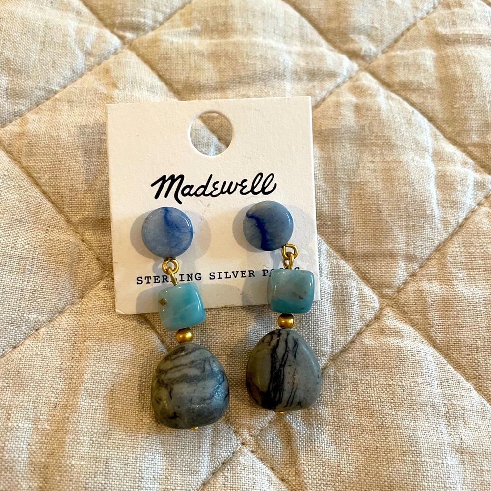 Madewell Natural stone & sterling silver earrings